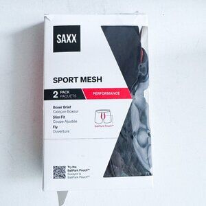 SAXX Sport Mesh 2Pack Boxer Brief Slim Fit Black and Grey XXL